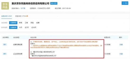 京東小貸牌照持續(xù)收縮，業(yè)務(wù)聚焦重慶信息咨詢服務(wù)
